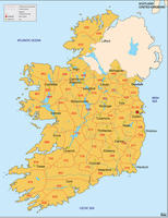 Digital postal code map Ireland 3-digit