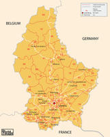 Digital postcode map Luxembourg 2-digit