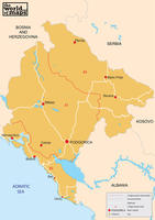 Digital ZIP code map Montenegro 2-digit