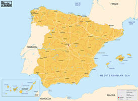 Digital postcode map Spain 2-digit