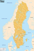 Digital postal code map Sweden 2-digit
