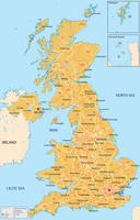 Digital postcode map United Kingdom 2-digit