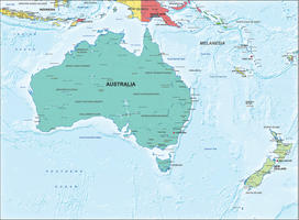 Digital map Australia political