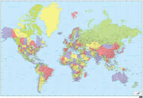 Digital political world map