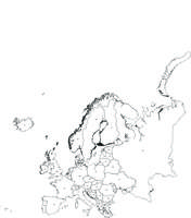 Digital map of Europe (free)