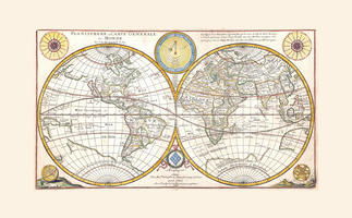 Digital World Map Year 1684 de Abbeville