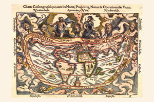 Digital World Map Year 1544 Apianos