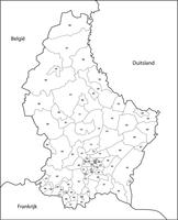 Digital ZIP code map Luxembourg