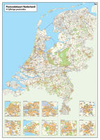 Digital 2- and 4- digit postcode map The Netherlands 