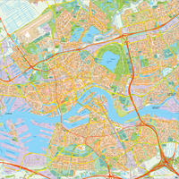 Digital map Rotterdam