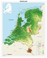 Physical digital basic map The Netherlands 