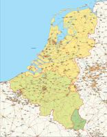 Digital map Benelux