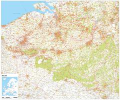 Digital Country Map Belgium 1387