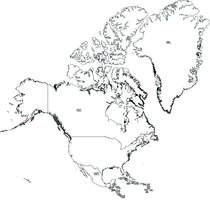 Digital map of North America (free)