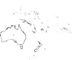 Digital map of Oceania (free)