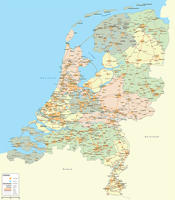 Digital province map of The Netherlands