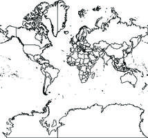 Digital world map mercator projection (free)