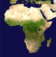 Digital satellite image Africa