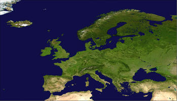 Digital satellite image Europe